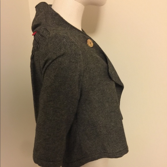 LAK crop jacket with skull lining and cork buttons - Picture 4 of 8
